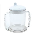 Copo plástico com pegas e tampa Copo plástico com pegas e tampa